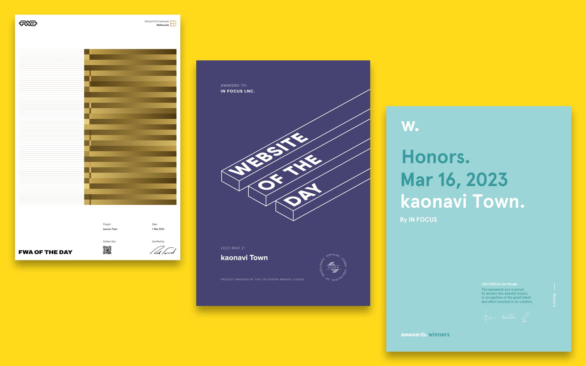 kaonavi TownがWebsite of The Dayを受賞。Website of The Monthにもノミネートされました