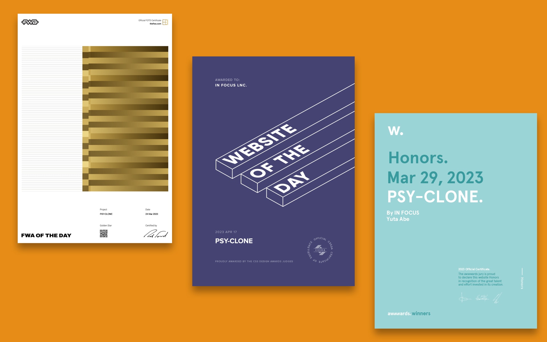 PSY-CLONEのWebサイトが海外アワードを受賞。The Webby Awardsではファイナリストに選出されました