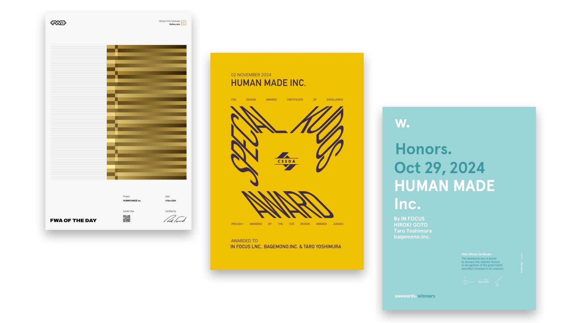 HUMAN MADE Inc.のWebサイトがFWA OF THE DAYを受賞