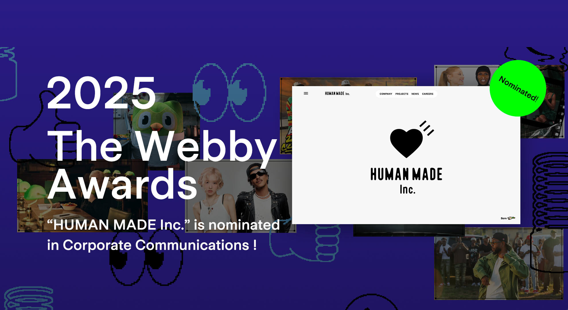 HUMAN MADE Inc. Website Nominated for The 29th Webby Awards